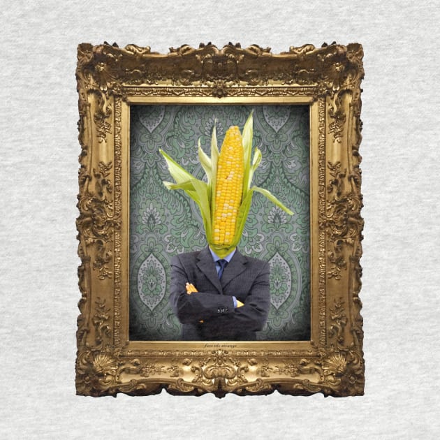 Corn Man in Vintage Frame by FaceTheStrange